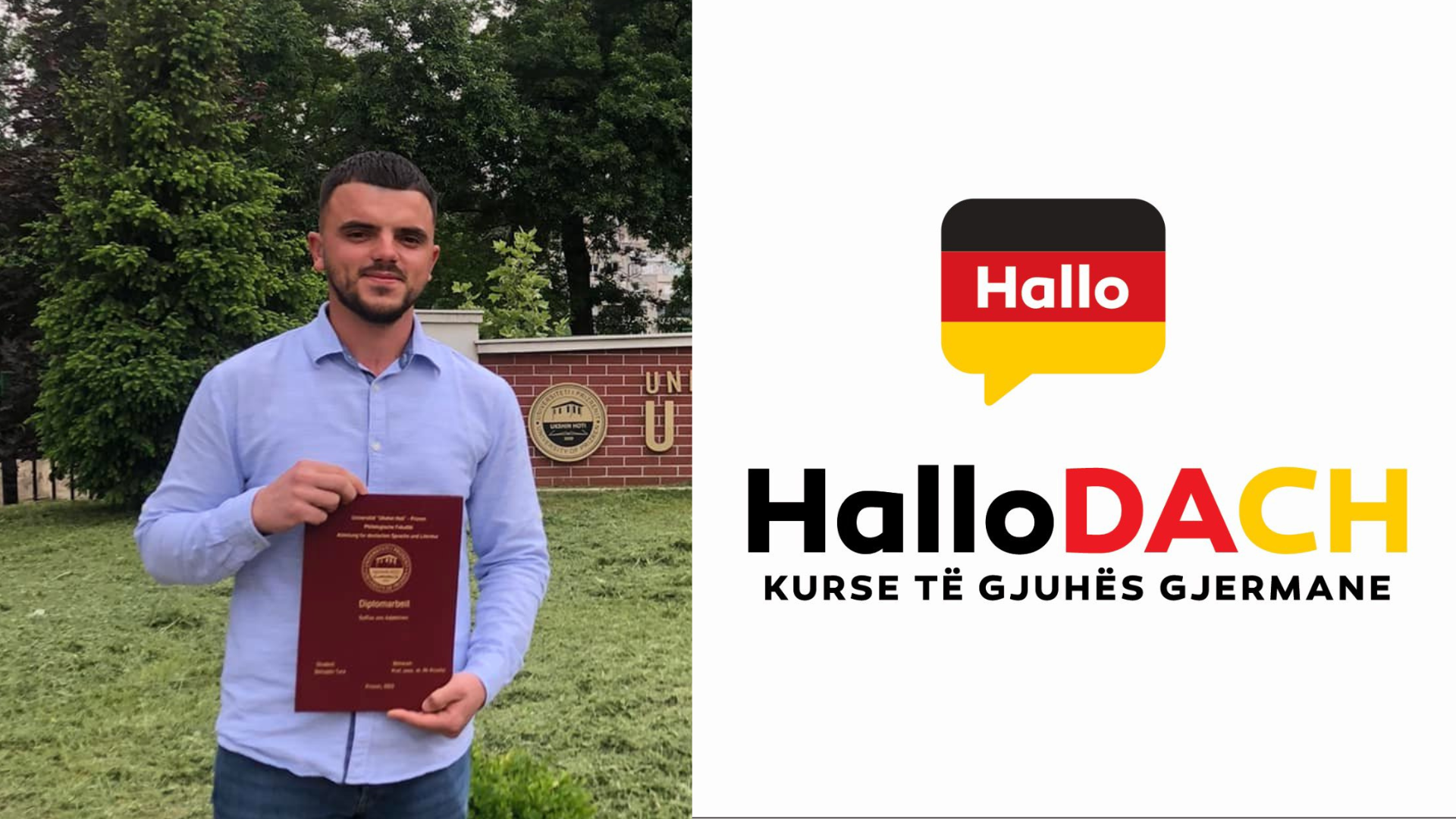 Tjetër sukses i djemve rahovecianë – Behajdin Tara hapë shkollën e gjuhës gjermane